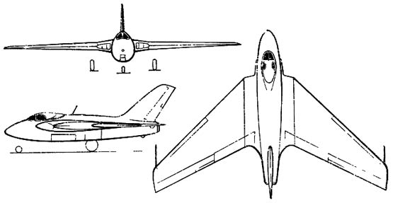 Развитие реактивных самолетов схемы «бесхвостка» со стреловидным крылом
